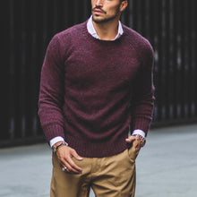 Load image into Gallery viewer, Men'S Casual Solid Color Round Neck Warm Sweater
