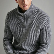 Load image into Gallery viewer, Men'S Casual High Neck Zipper Warm Sweater
