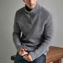 Load image into Gallery viewer, Men'S Casual High Neck Zipper Warm Sweater
