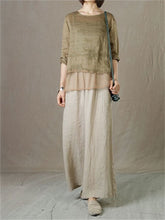 Load image into Gallery viewer, Vintage Literary Embroidery Round Neck Women'S Blouse
