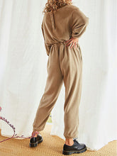 Load image into Gallery viewer, Fashion Round Neck Loose Solid Color Casual Jumpsuit
