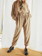 Load image into Gallery viewer, Fashion Round Neck Loose Solid Color Casual Jumpsuit
