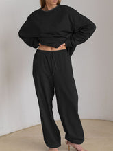 Load image into Gallery viewer, Fashion Round Neck Long Sleeve Casual Loose Two-piece Suit
