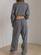 Load image into Gallery viewer, Fashion Round Neck Long Sleeve Casual Loose Two-piece Suit

