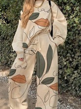 Load image into Gallery viewer, Casual Fashion Print Pants Sweatshirt Two Piece Sets
