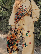 Load image into Gallery viewer, Casual Fashion Print Pants Sweatshirt Loose Tow Piece Suit
