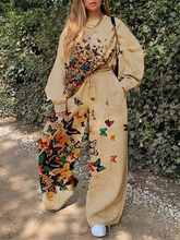 Load image into Gallery viewer, Casual Fashion Print Pants Sweatshirt Loose Tow Piece Suit
