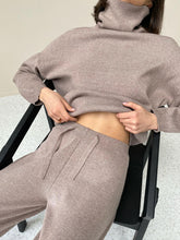 Load image into Gallery viewer, Turtleneck Sweater Knit Two-Piece Suit
