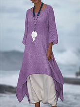 Load image into Gallery viewer, Retro Casual Irregular Hem Women&#39;S Cotton And Linen Suit
