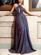 Load image into Gallery viewer, Fashion Sexy Halter Big Swing Evening Dress
