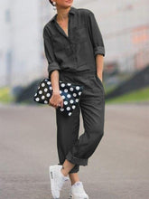 Load image into Gallery viewer, Street Fashion Solid Color Pocket High Waist Jumpsuit
