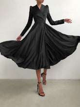 Load image into Gallery viewer, Fashion Elegant Long Sleeve V-Neck Evening Dress
