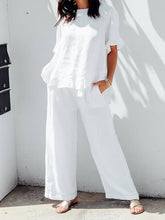 Load image into Gallery viewer, Ladies' Solid Color Casual Loose Two-Piece Suit
