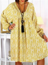 Load image into Gallery viewer, Spring And Summer Pastoral Floral V-Neck Women'S Dress
