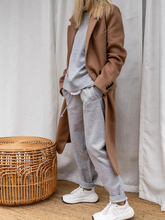 Load image into Gallery viewer, Solid Color Round Neck Casual Sweatshirt Two-piece Suit
