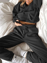 Load image into Gallery viewer, Fashion Hooded Drawstring Long Sleeve Casual Loose Two-piece Suit
