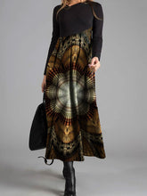 Load image into Gallery viewer, Retro Flower Totem Women'S Long Sleeve Dress
