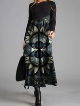 Load image into Gallery viewer, Retro Tribal Print Women'S Long Sleeve Dress
