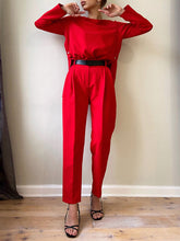 Load image into Gallery viewer, Split Hem Metal Buttons Pants Suit
