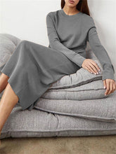 Load image into Gallery viewer, Simple Temperament Knitted Women'S Long Sleeve Dress
