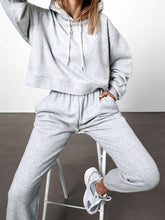 Load image into Gallery viewer, Casual Solid Color Hooded Loose Sports Sweater Suit

