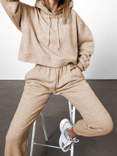 Load image into Gallery viewer, Casual Solid Color Hooded Loose Sports Sweater Suit
