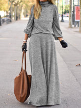 Load image into Gallery viewer, Fashion Mid-Sleeve High Neck Dress Two-Piece Suit
