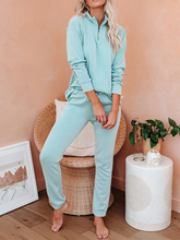 Load image into Gallery viewer, Casual Home Zipper Lapel Women&#39;S Suit
