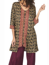 Load image into Gallery viewer, National Irregular Hem Stitching Printing Blouse
