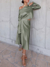 Load image into Gallery viewer, Fashion Elegant Pure Color Casual Two-Piece Suit
