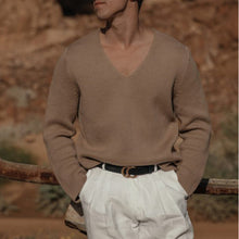 Load image into Gallery viewer, Men'S Modern Casual V-Neck Long-Sleeved Knitted Sweater
