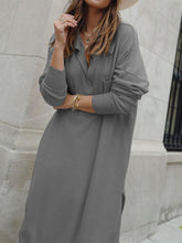 Load image into Gallery viewer, Fashion Solid Color V-neck Loose Knit Casual Dress
