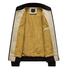 Load image into Gallery viewer, Men'S Solid Color Fashion Warm Standing Collar Zipper Jacket
