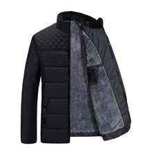 Load image into Gallery viewer, Pure Color Fashion Warm Standing Collar Zipper Cashmere Jacket

