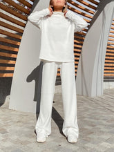 Load image into Gallery viewer, Half-High Collar Top Casual Two-Piece Suit
