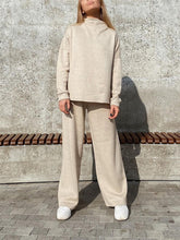 Load image into Gallery viewer, Half-High Collar Top Casual Two-Piece Suit
