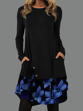 Load image into Gallery viewer, Bright Floral Buttons Print Dress
