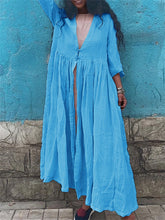 Load image into Gallery viewer, Vacation Style Bohemian V-Neck Women'S Dress
