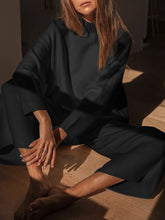 Load image into Gallery viewer, Fashion High Collar Loose Solid Color Two-Piece Suit
