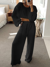 Load image into Gallery viewer, Fashion Casual Loose Round Neck Solid Color Two-Piece Suit
