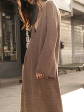 Load image into Gallery viewer, Fashion Casual Long-Sleeved V-Neck Knitted Loose Two-Piece Suit
