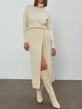 Load image into Gallery viewer, Casual Knitted Long Sleeve High Neck Two-Piece Suit
