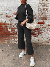 Load image into Gallery viewer, Pure Color Knitted Long-Sleeved Round Neck Casual Two-Piece Suit
