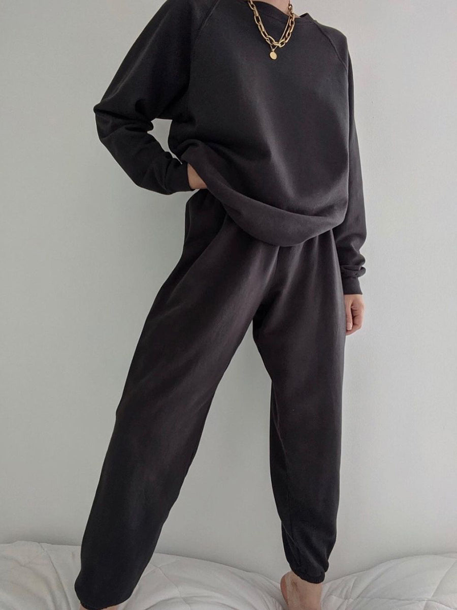 Casual Pullover Top Loose Two-Piece Suit