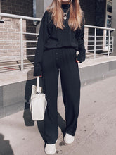 Load image into Gallery viewer, High Collar Buttons Knitting Two-Piece Suit
