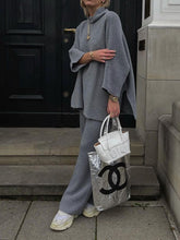Load image into Gallery viewer, Irregular Side Split Loose Knitting Two-piece Suit
