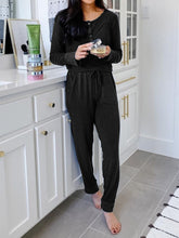 Load image into Gallery viewer, Solid Color Round Neck Waistband Casual Pocket Jumpsuit
