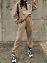 Load image into Gallery viewer, Hooded casual sports women's suit
