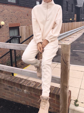 Load image into Gallery viewer, Fashion High Neck Zip Collar Long Sleeve Sports Loose Two-piece Suit
