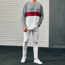Load image into Gallery viewer, Casual Men&#39;S Round Neck Stitching Long Sleeve T-Shirt
